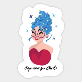 Aquarius Astrology Horoscope Zodiac Birth Sign Gift for Women Sticker